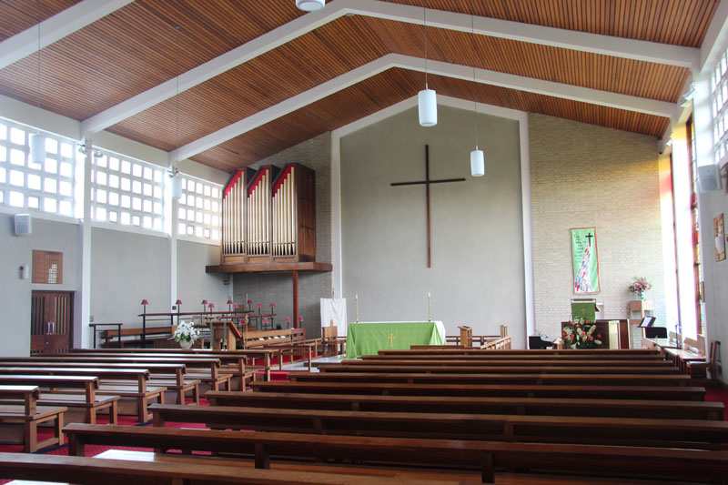 Church front and back before work started