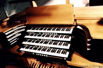 photo of organ console